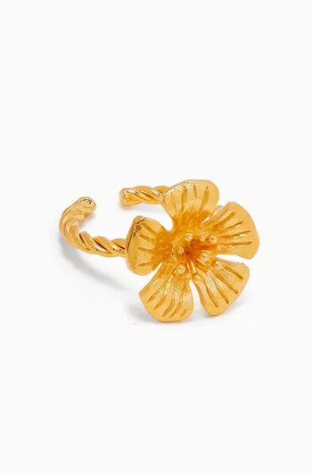 Aika Ring in 24kt Gold-plated Brass