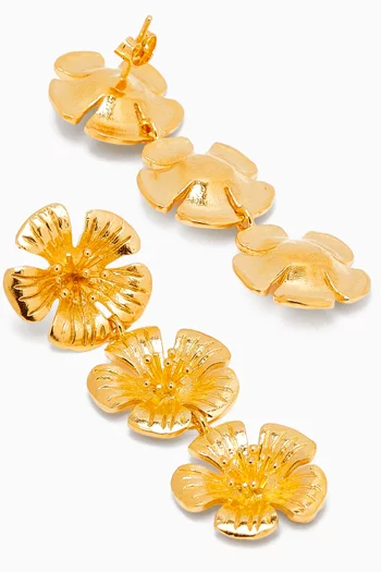 Yume Earrings in 24kt Gold-plated Brass