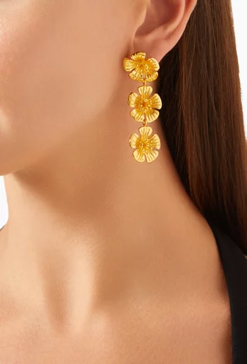 Yume Earrings in 24kt Gold-plated Brass