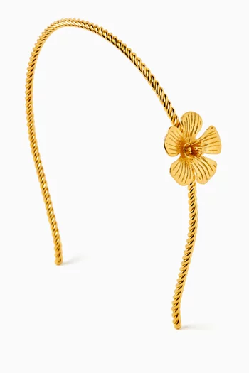 Kiyomi Headband in Gold-plated Brass