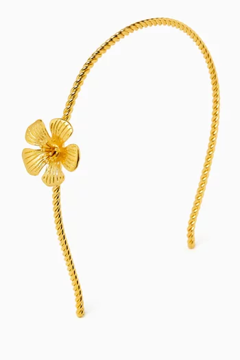 Kiyomi Headband in Gold-plated Brass