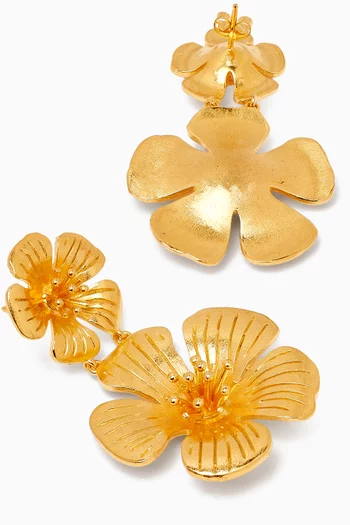 Miyabi Earrings in 24kt Gold-plated Brass