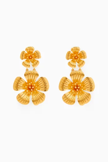 Miyabi Earrings in 24kt Gold-plated Brass