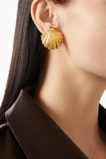 Oceane Earrings in 24kt Gold-plated Brass
