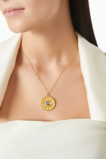 Liv Coin Necklace in 24kt Gold-plated Brass