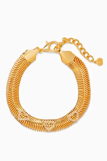 Coeur en Fête Bracelet in 24kt Gold-plated brass