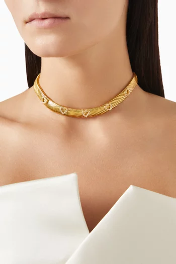 Coeur en Fête Necklace in 24kt Gold-plated Brass