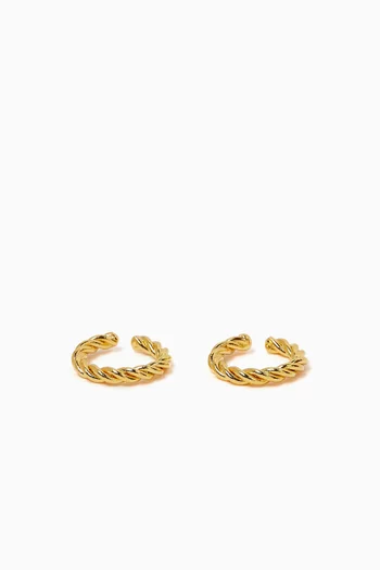 Oslo Ear Cuffs in 24kt Gold-plated Brass, Set of 2