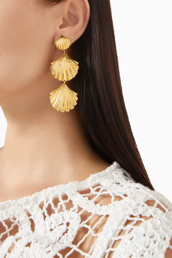 Fabienne Earrings in 24kt Gold-plated Brass