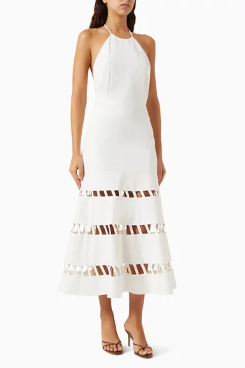 Janessa Cut-out Dress in Cotton Blend