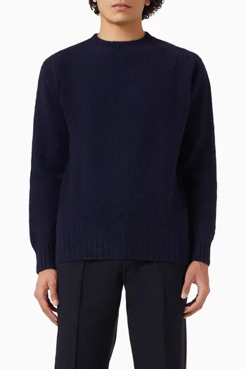 Shetland Crew Neck Sweater in Wool