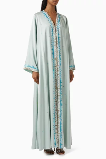 عباية بحواف ملونة