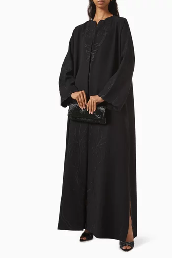 Tonal Embroidered Abaya