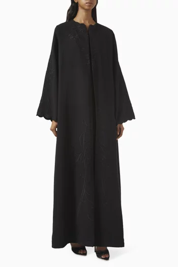 Tonal Embroidered Abaya
