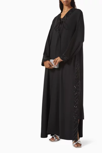 Embellished Lace Abaya