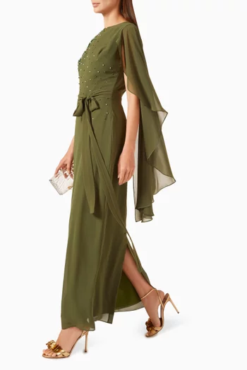 Bead-embellished Dress in Chiffon