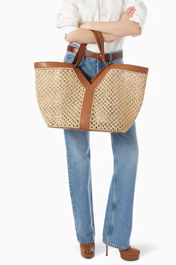 Y Tote Bag in Raffia