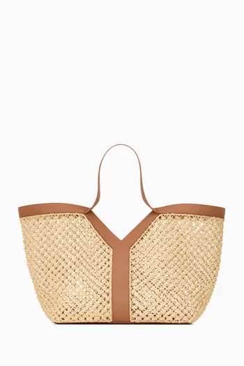 Y Tote Bag in Raffia