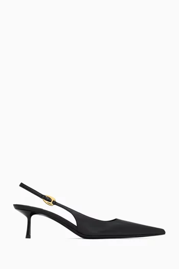 Vendome 50 Slingback Pumps in Smooth Leather