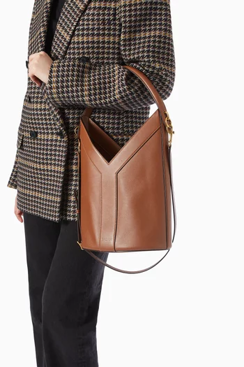 Y Top-handle Bucket Bag in Leather