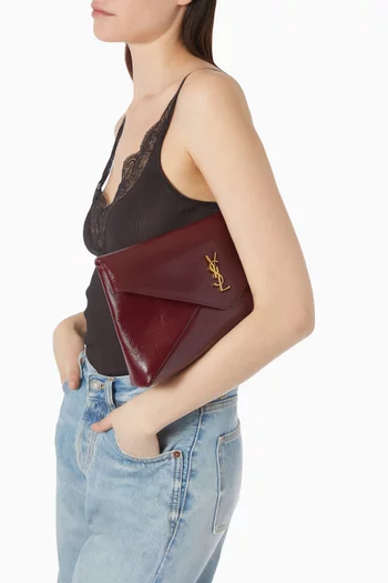 Large Cassandre Envelope Pouch in Shiny Leather