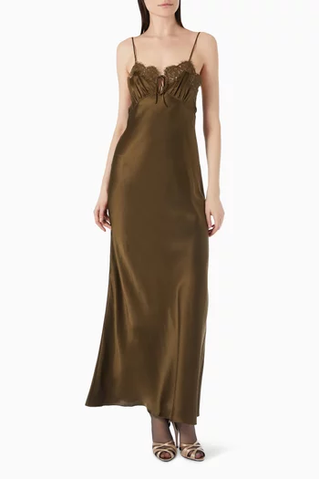 Maxi Slip Dress in Silk