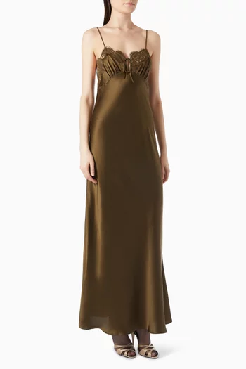 Maxi Slip Dress in Silk