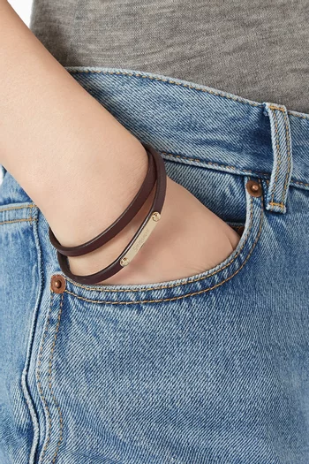 Double-wrap Bracelet in Leather