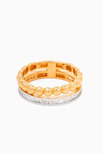 Princess Ring in 24kt Gold-plated Silver