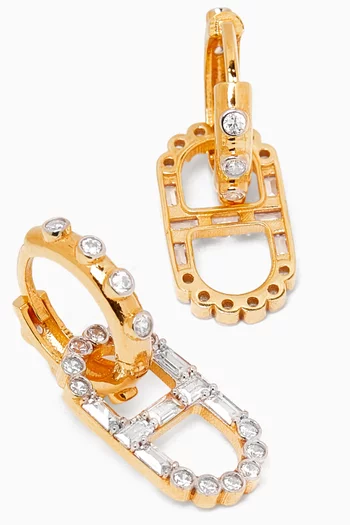 Huggie Drop Earrings in 24kt Gold-plated Silver