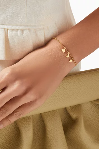 'Just us' Bracelet in 24kt Gold-plated Silver