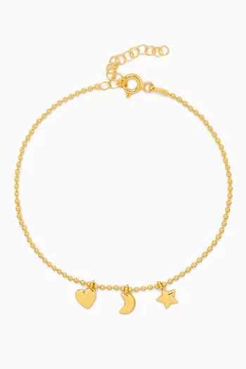 'Just us' Bracelet in 24kt Gold-plated Silver