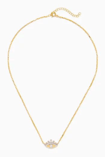 Heart Eyes Necklace in 24kt Gold-plated Silver