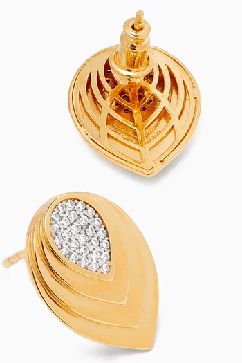'It's Real' Stud Earrings in 24kt Gold-plated Silver