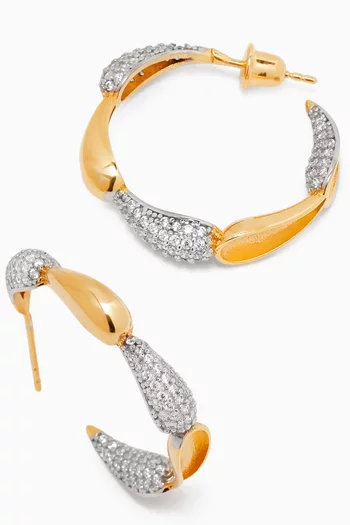 'Love Yours' Hoop Earrings in 24kt Gold-plated Silver