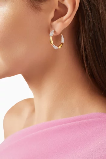 'Love Yours' Hoop Earrings in 24kt Gold-plated Silver