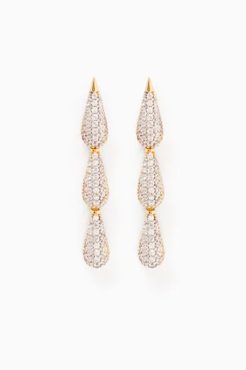 'All The Way' Drop Earrings in 24kt Gold-plated Silver