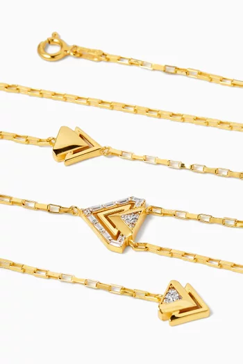 'Born with it' Necklace in 24kt Gold-plated Silver