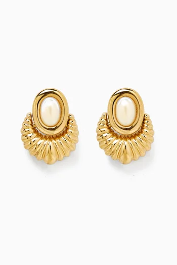1980s Vintage Door Knocker Clip-On Earrings