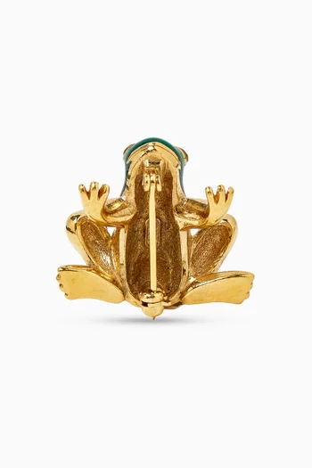 1980s Vintage Frog Brooch