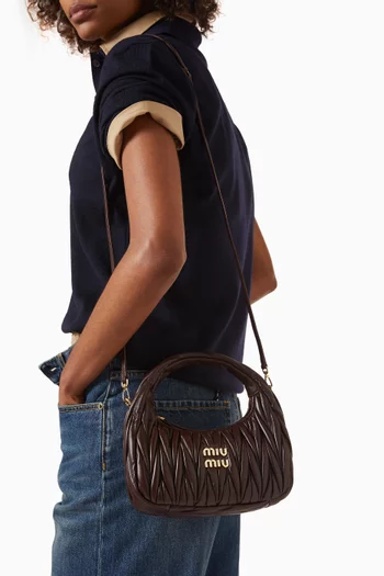 Wander Matelassé Hobo Bag in Nappa leather