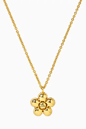 The Daisy Balloon Necklace in Brass