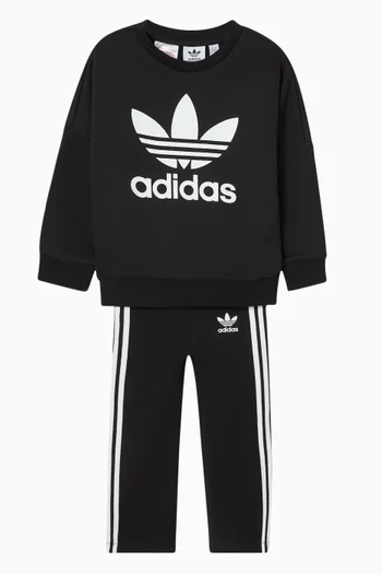 طقم ليغنغز فضفاض وبلوزة بفتحة رقبة مستديرة