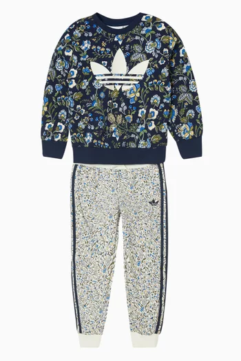 x Liberty London Logo Graphic All-over-Print Crew Set