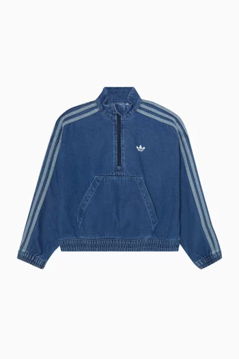 Half Zip Jacket in Denim