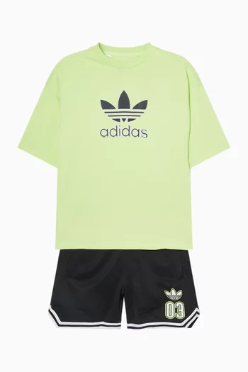 Oversized Trefoil Logo T-shirt in Cotton