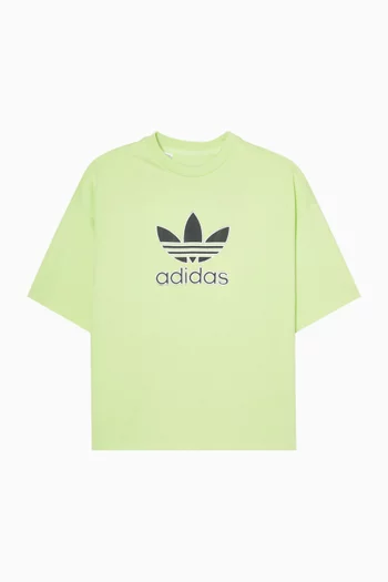Oversized Trefoil Logo T-shirt in Cotton
