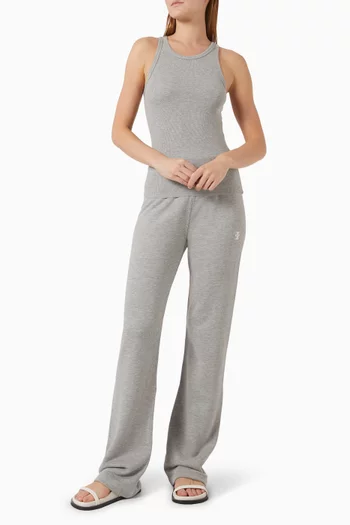 High Neck Tank Top in Cotton Blend