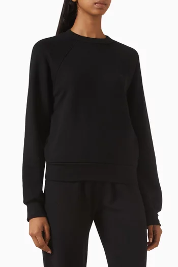 Shrunken Raglan Sweatshirt in French Terry