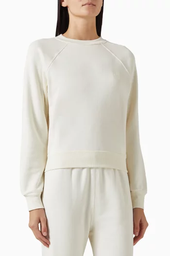 Shrunken Raglan Sweatshirt in French Terry